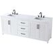 Alina 84 X 34 inch White Bathroom Vanity Cabinet