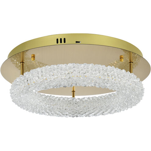 Bowen 1 Light 18 inch Satin Gold Flush Mount Ceiling Light