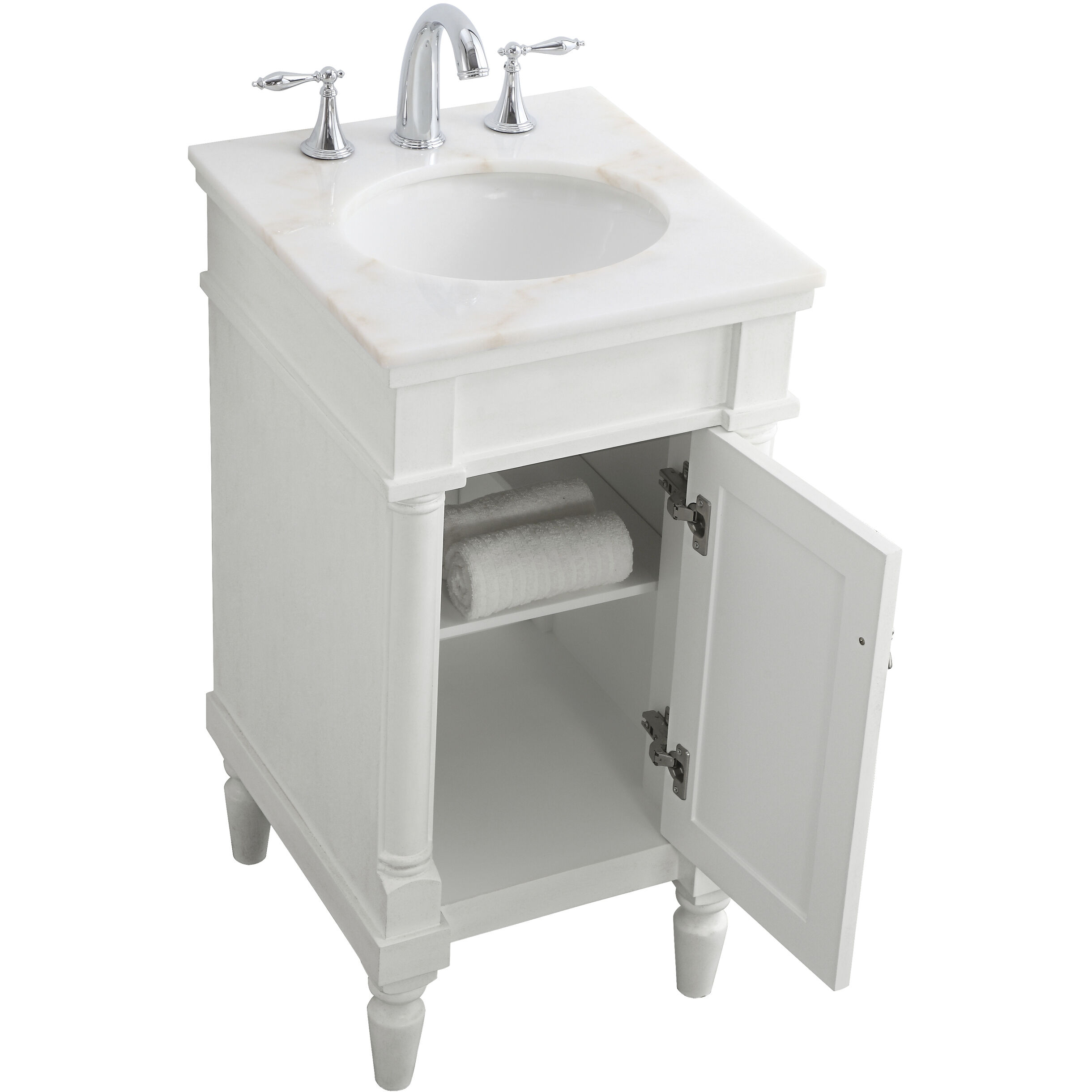 Lexington 19 X 18 X 35 inch Antique White Vanity Sink Set