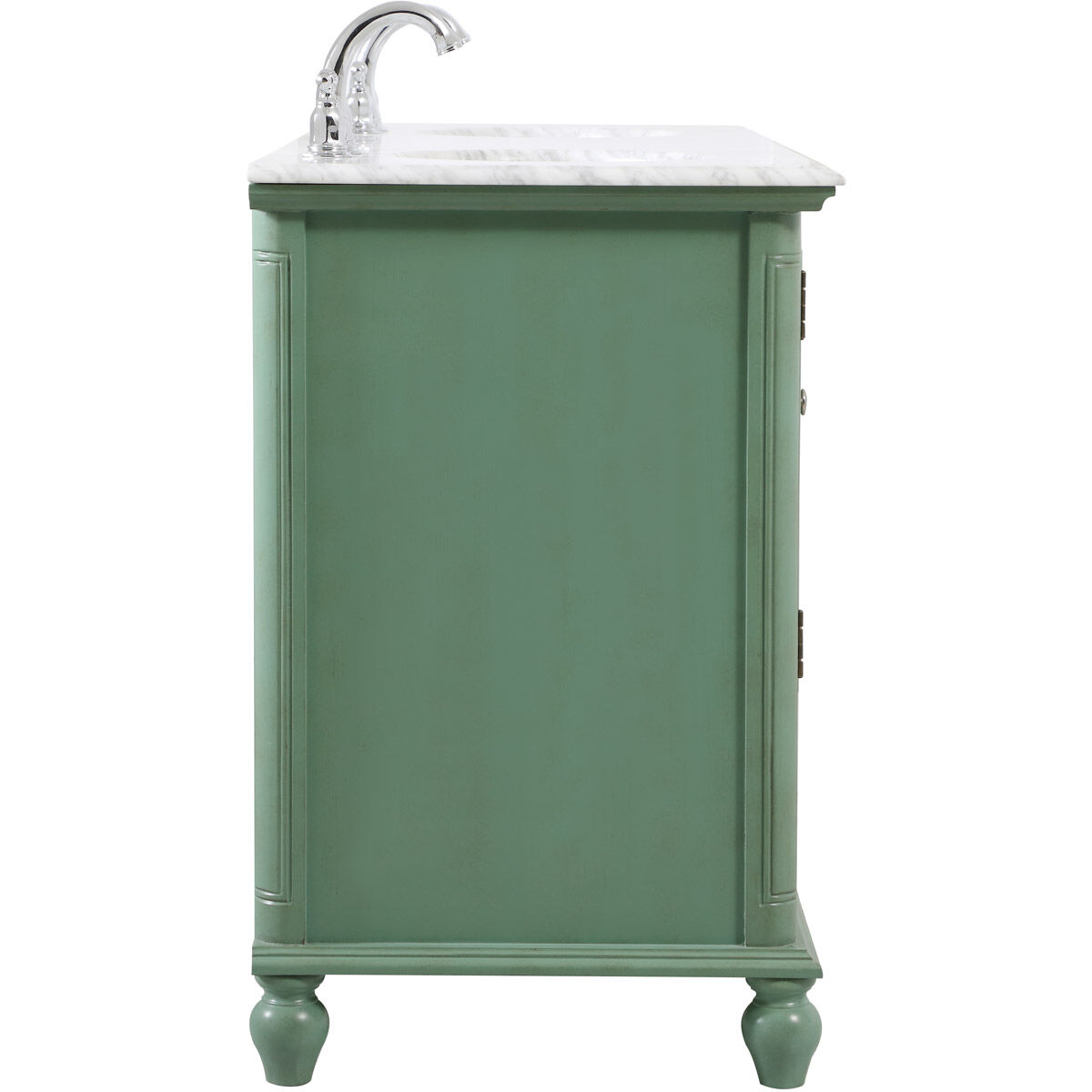 Rhodes 60 X 60 X 35 inch Vintage Mint and Brushed Nickel Vanity Sink Set