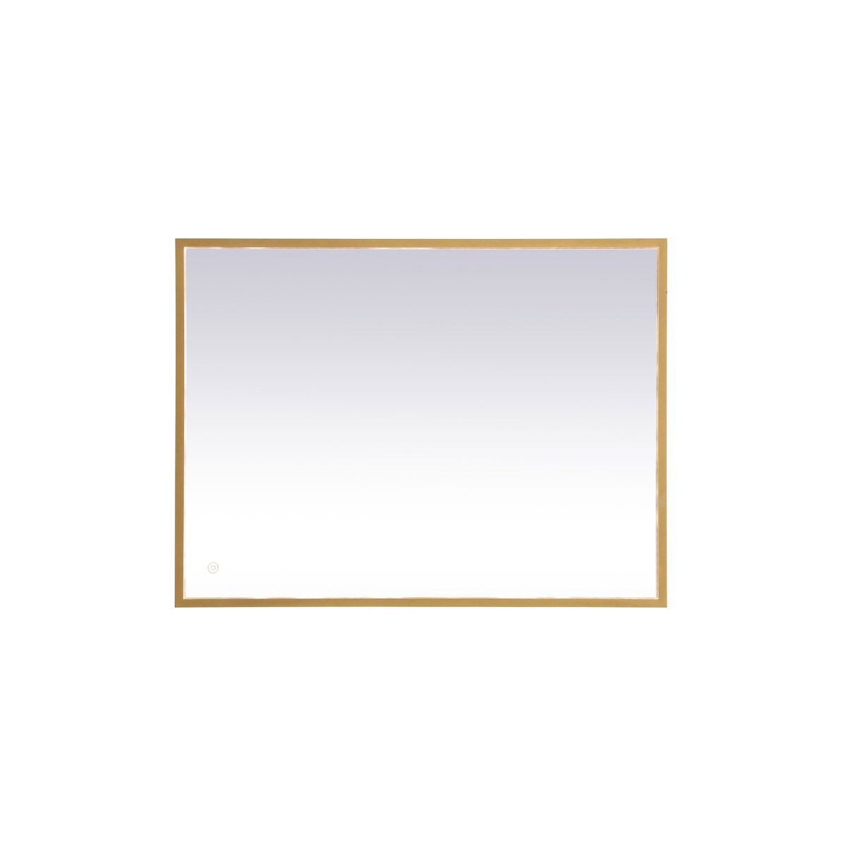 Pier 40 X 24 inch Brass LED Mirror