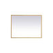 Pier 40 X 24 inch Brass LED Mirror