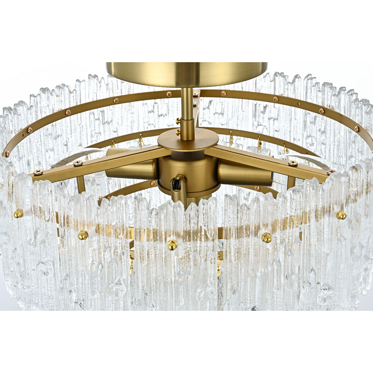 Emilia 4 Light 15 inch Satin Gold Flush Mount Ceiling Light