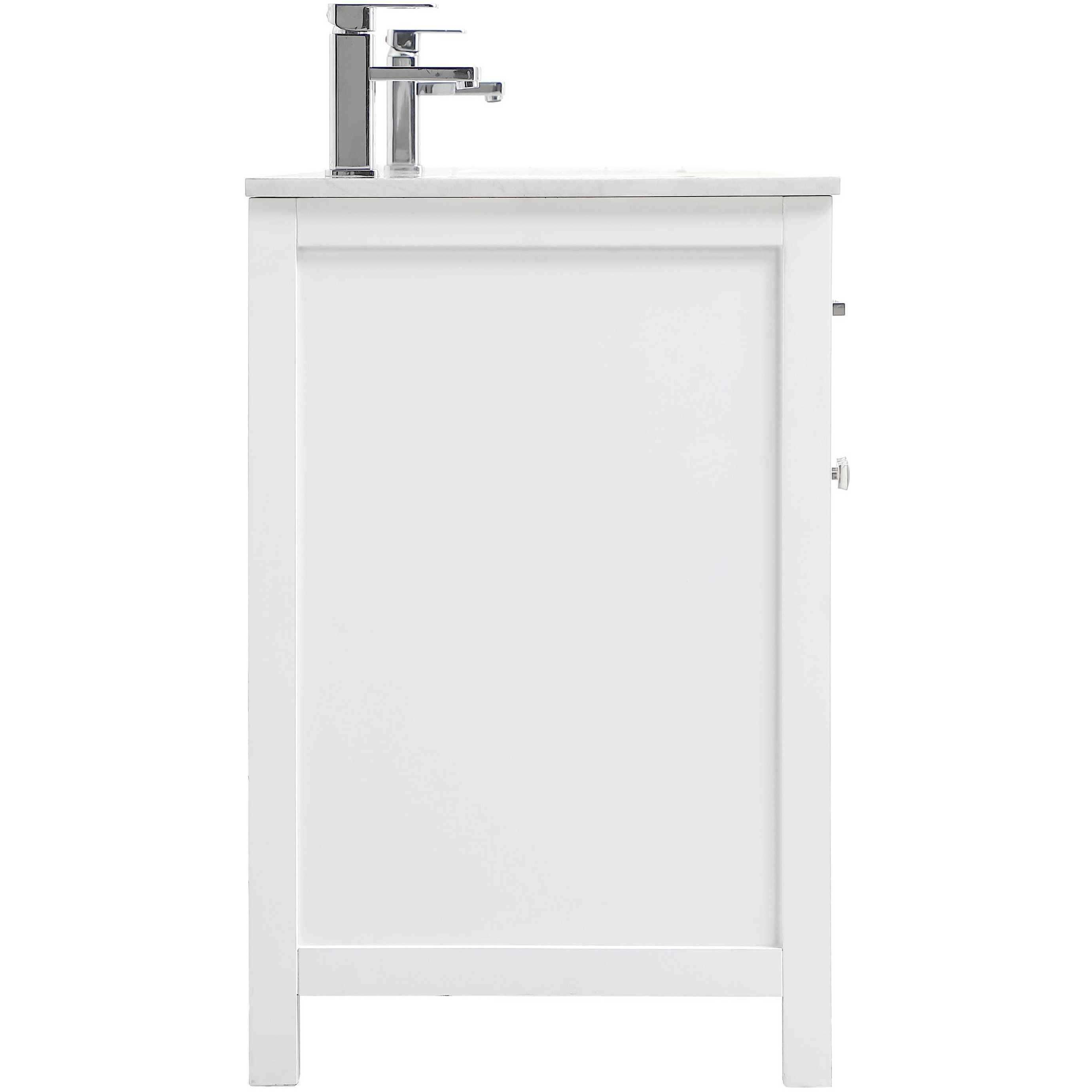 Lewis 72 X 22 X 34 inch White Vanity Sink Set