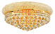Primo 10 Light 20 inch Gold Flush Mount Ceiling Light in Royal Cut