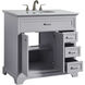 Americana 36 X 35 inch Light Grey with Carrara White Marble Vanity Set