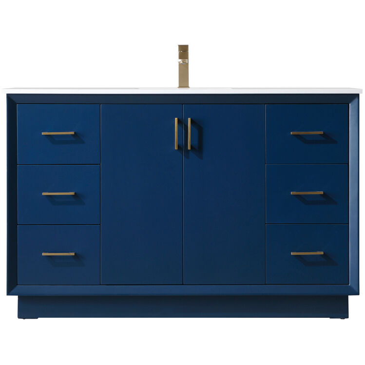 Hayes 54 X 22 X 35 inch Blue Vanity Sink Set