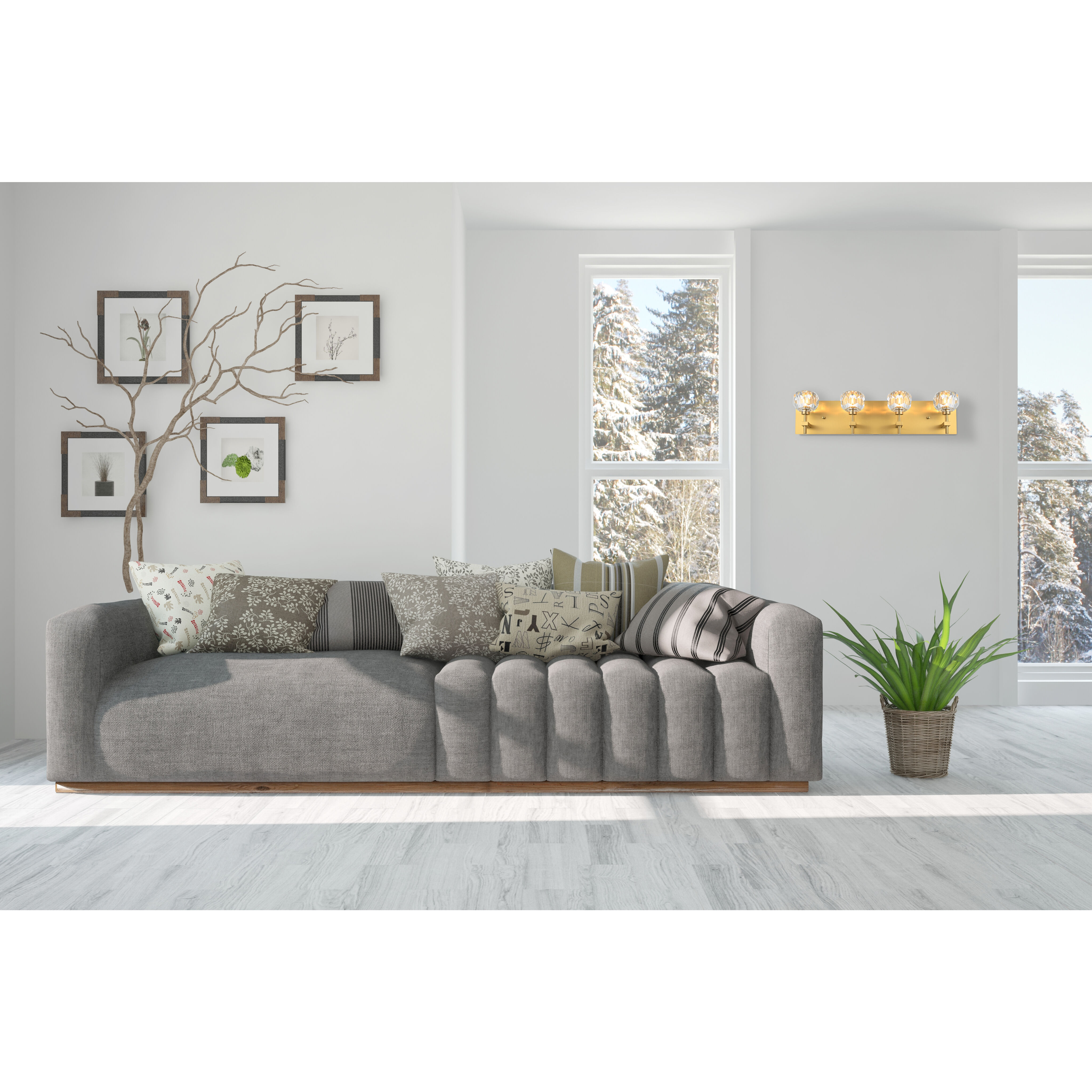 Graham 4 Light 25 inch Gold Wall Sconce Wall Light