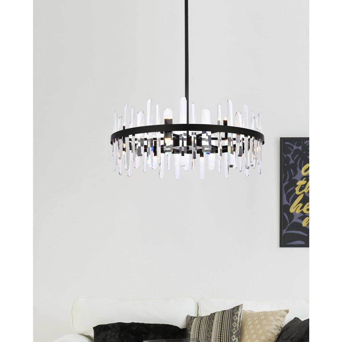 Serena 16 Light 32 inch Black Chandelier Ceiling Light