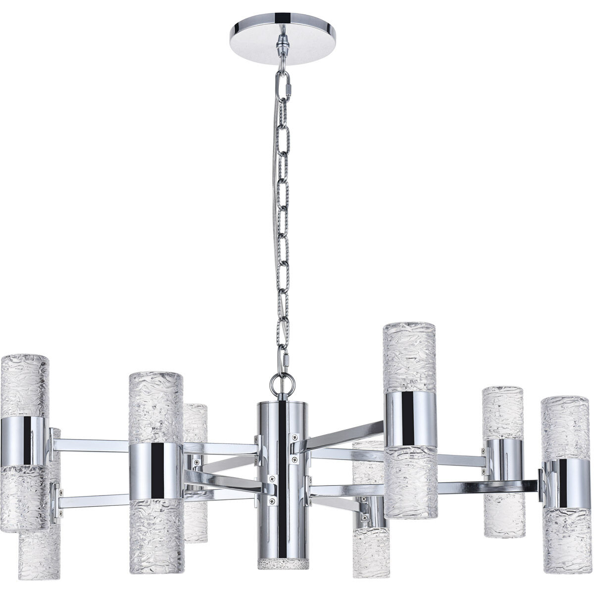 Vega LED 32 inch Chrome Pendant Ceiling Light