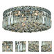 Maxime 4 Light 14 inch Chrome Flush Mount Ceiling Light in Royal Cut