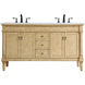 Lexington 60 X 21.5 X 35 inch Antique Beige and Antique Bronze Vanity Sink Set in Antique Brass