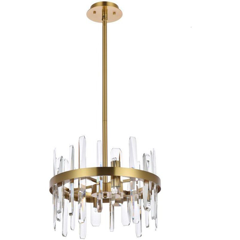 Serena 8 Light 16 inch Satin Gold Pendant Ceiling Light