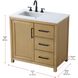 Alina 36 X 34 inch Linen Oak Bathroom Vanity Cabinet