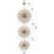 Vera 90 Light 50 inch Satin Gold Chandelier Ceiling Light