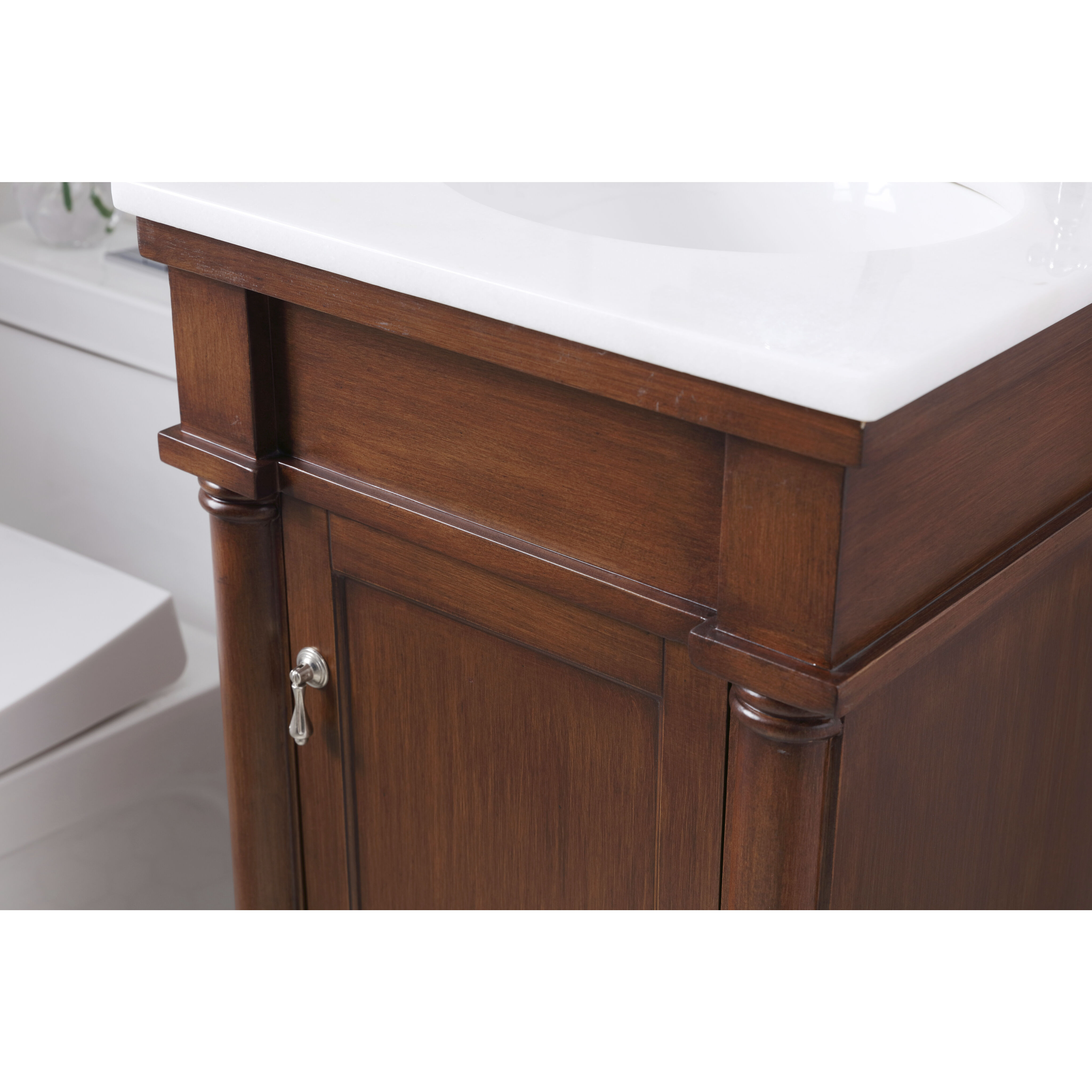 Lexington 19 X 18 X 35 inch Walnut Vanity Sink Set 