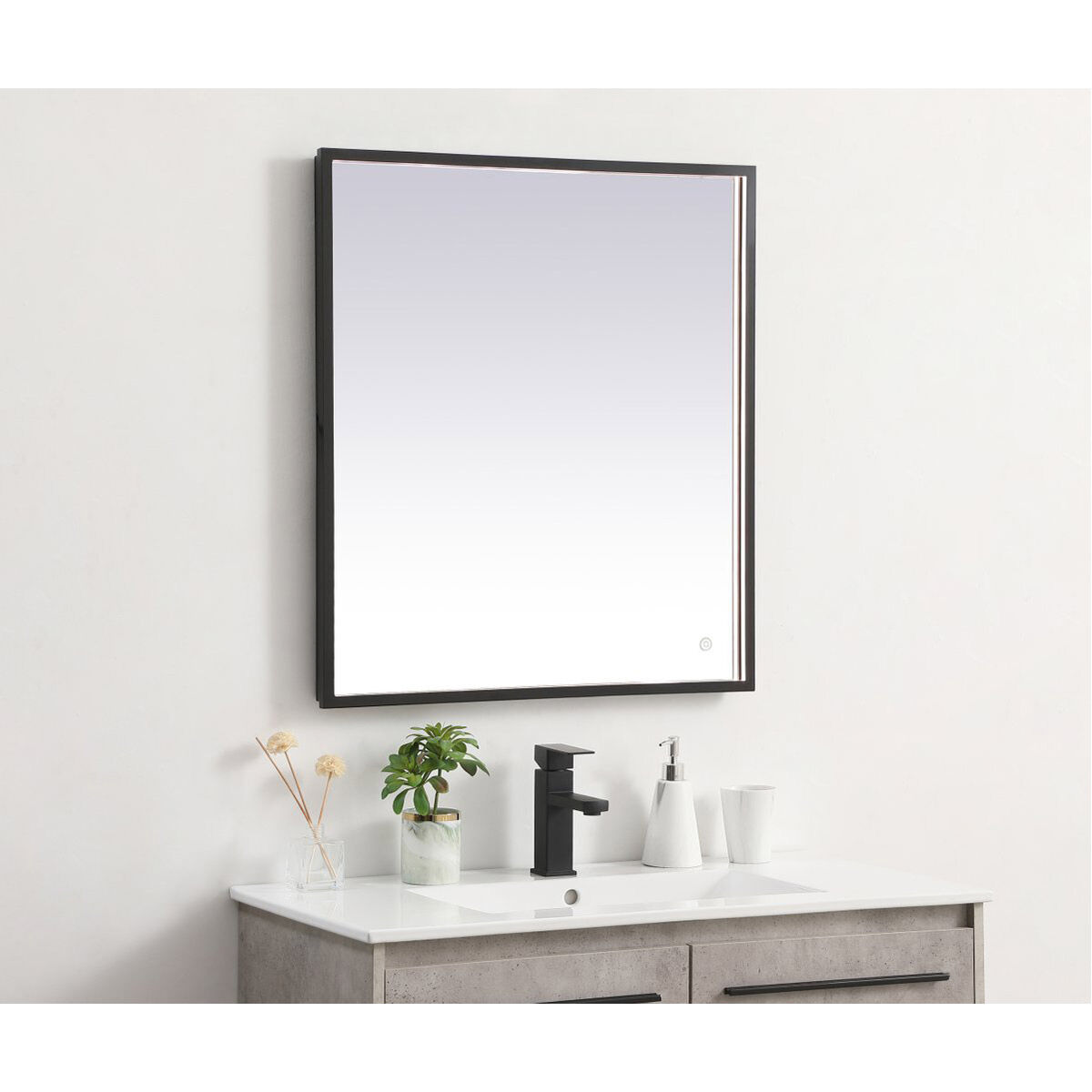 Pier 36 X 24 inch Black LED Mirror