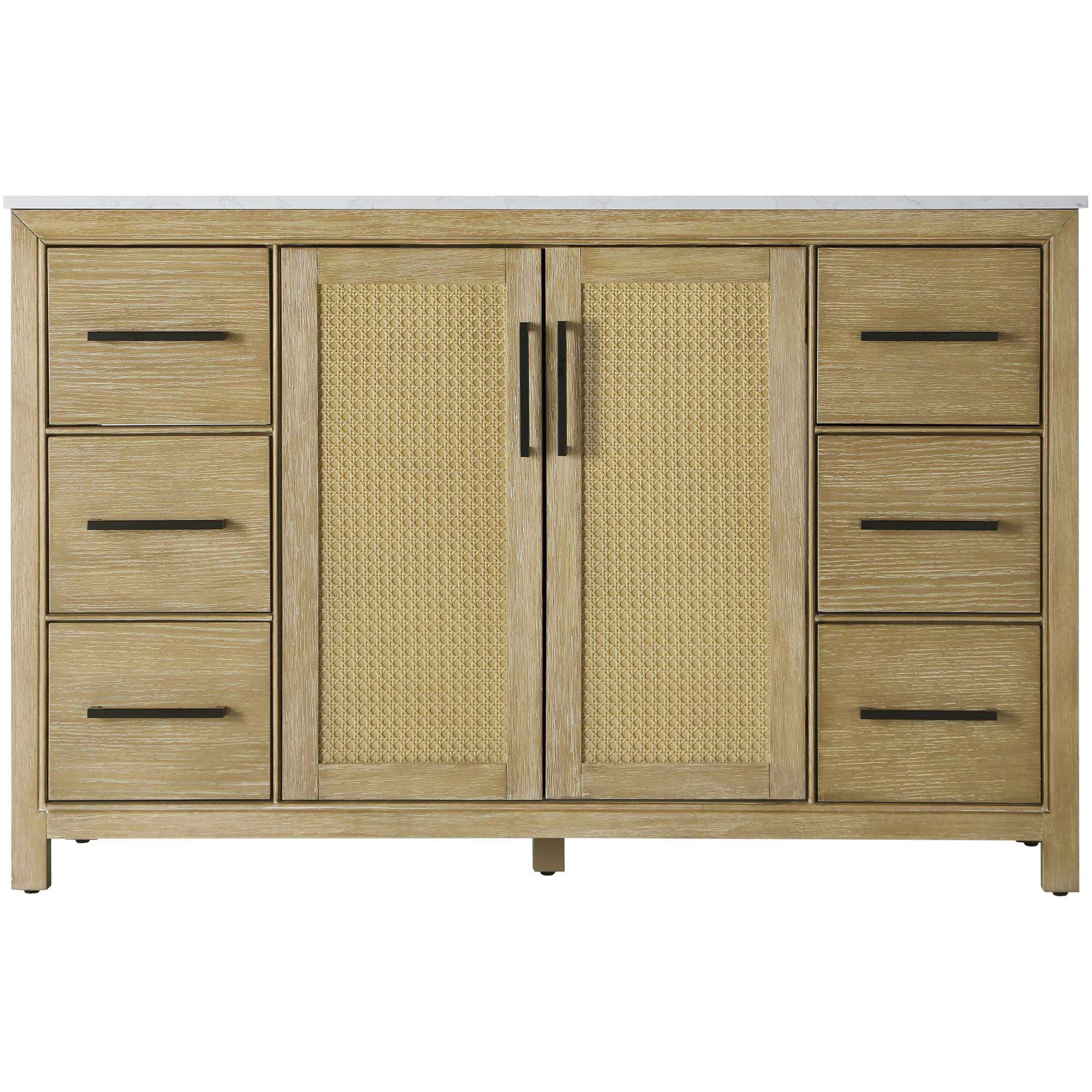 Alina 54 X 34 inch Linen Oak Bathroom Vanity Cabinet