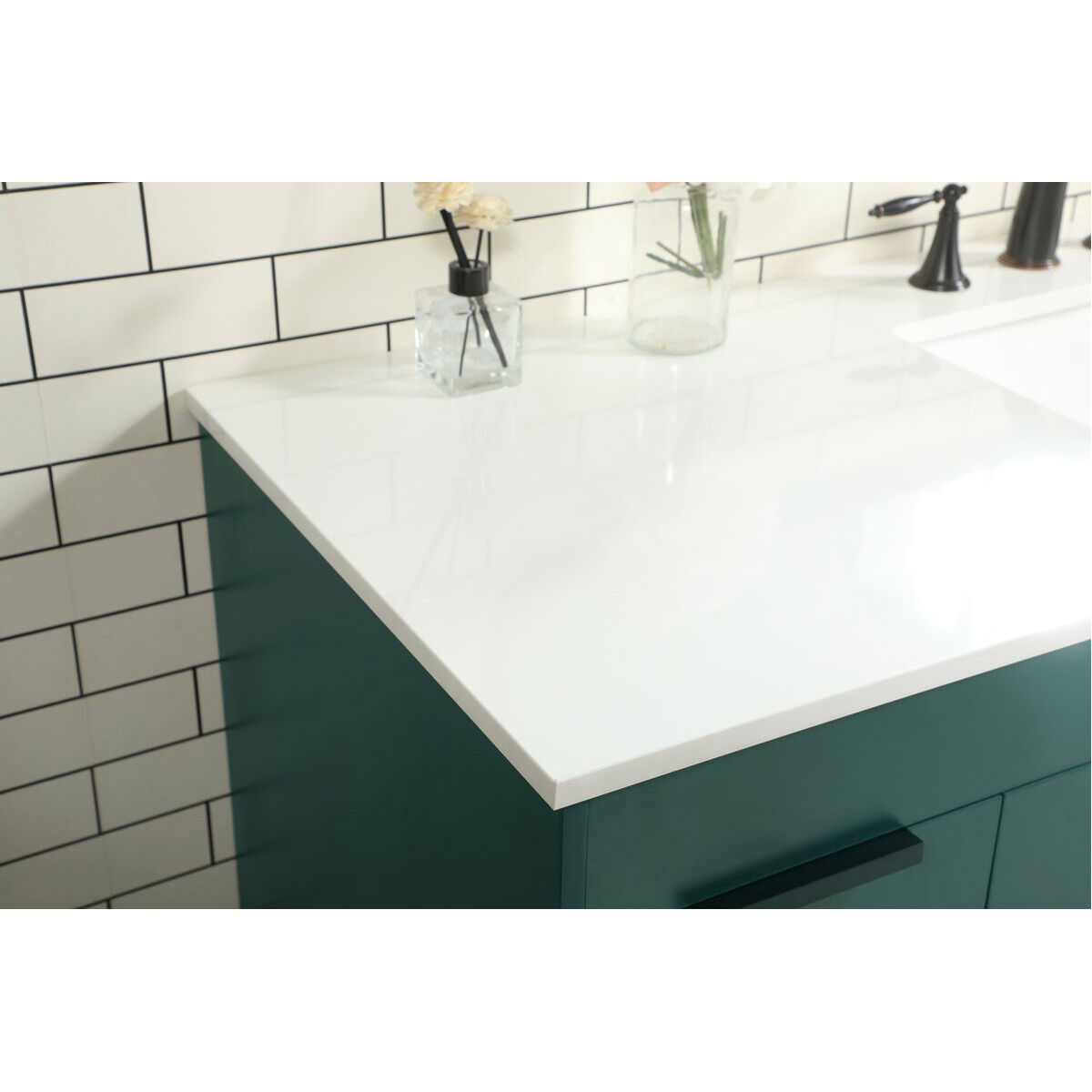Eugene 60 X 22 X 33.5 inch Green Vanity Sink Set