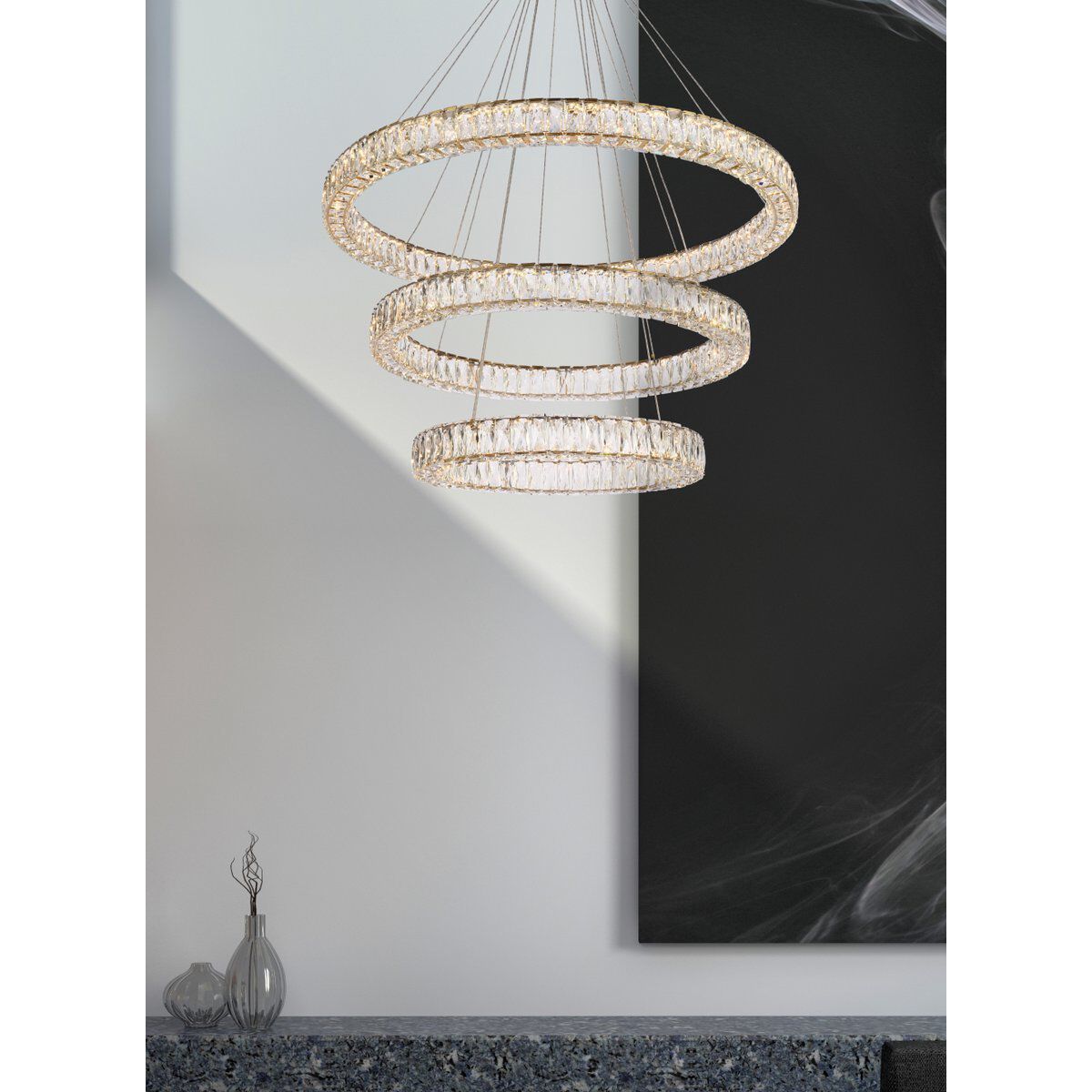 Monroe 3 Light 41 inch Gold Chandelier Ceiling Light