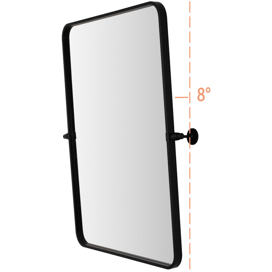 Everly 32 X 24 inch Black Mirror