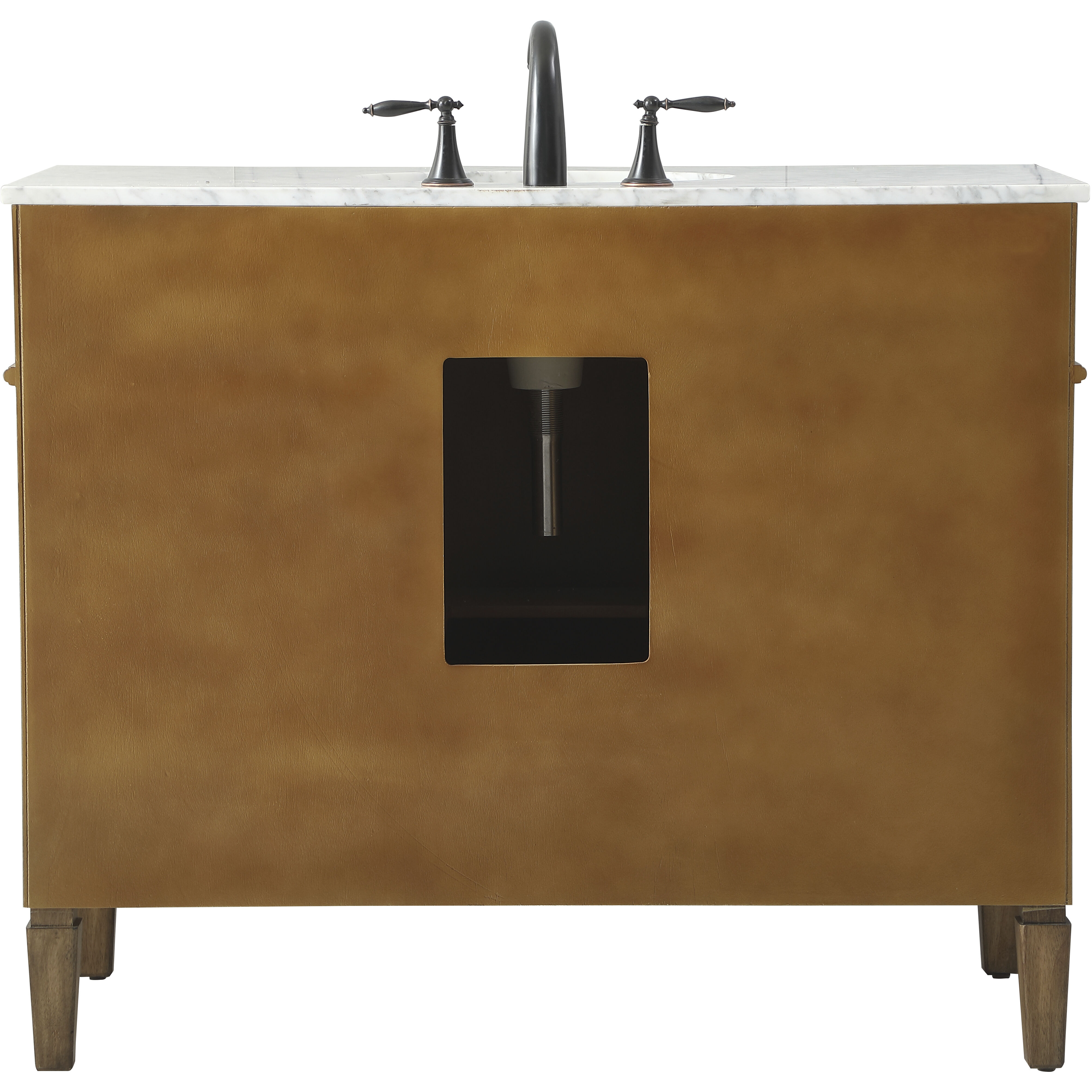 Park Avenue 42 X 21.5 X 35 inch Driftwood Vanity Sink Set in Dark Walnut
