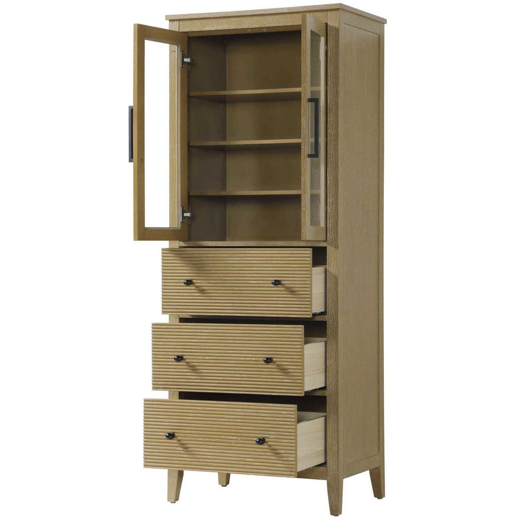 Blakely Linen Oak Bathroom Storage Cabinet