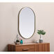 Asha 36 X 24 inch Brass Mirror in 24 x 36