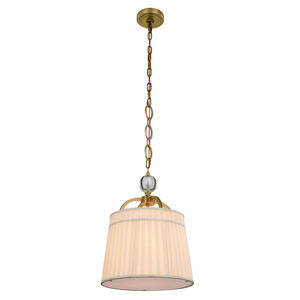 Cara 1 Light 15 inch Burnished Brass Pendant Ceiling Light, Urban Classic