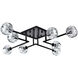Eren 8 Light 31 inch Black Flush Mount Ceiling Light