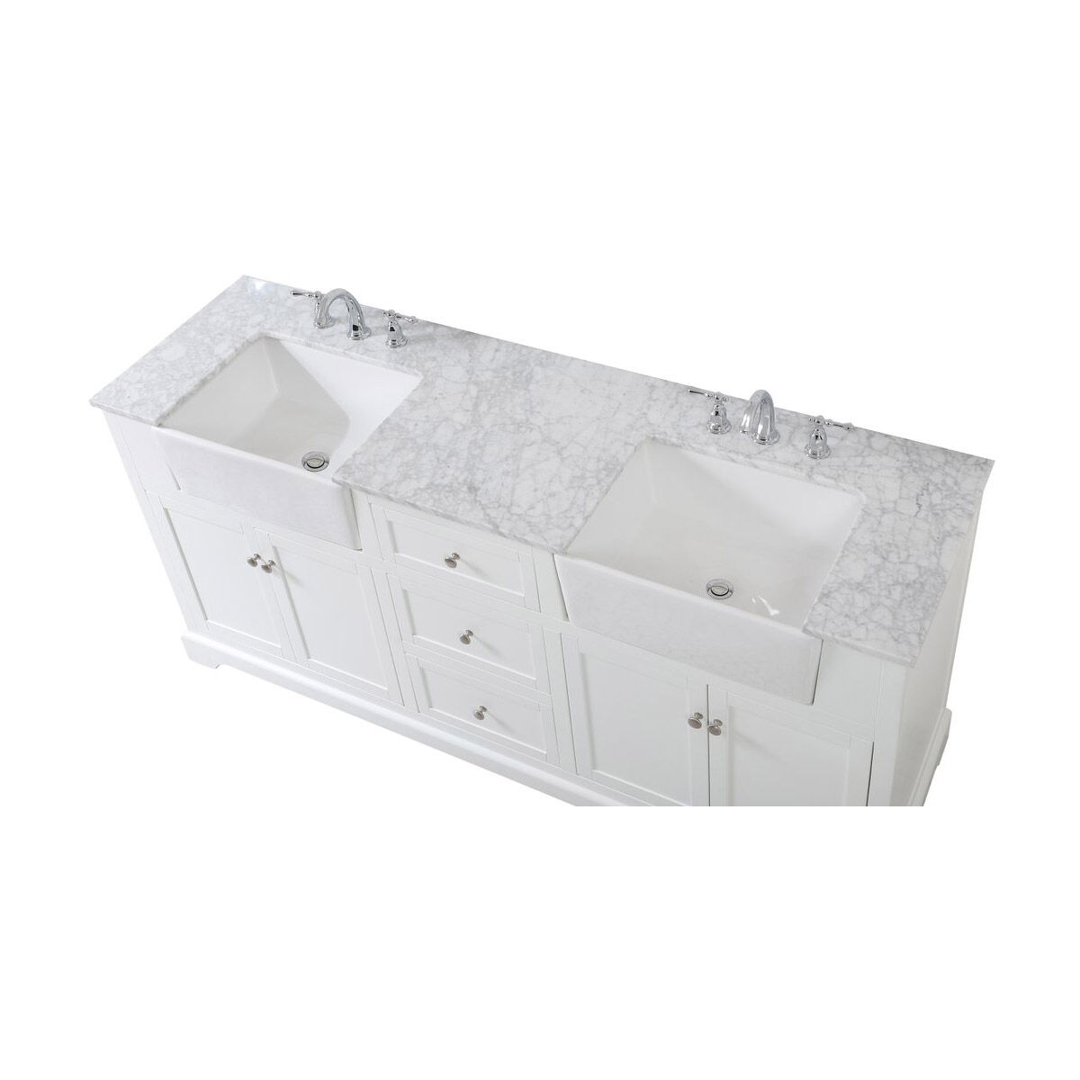 Franklin 72 X 22 X 34.75 inch White Bathroom Vanity Cabinet