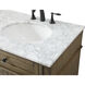 Park Avenue 60 X 22 X 35 inch Driftwood Vanity Sink Set