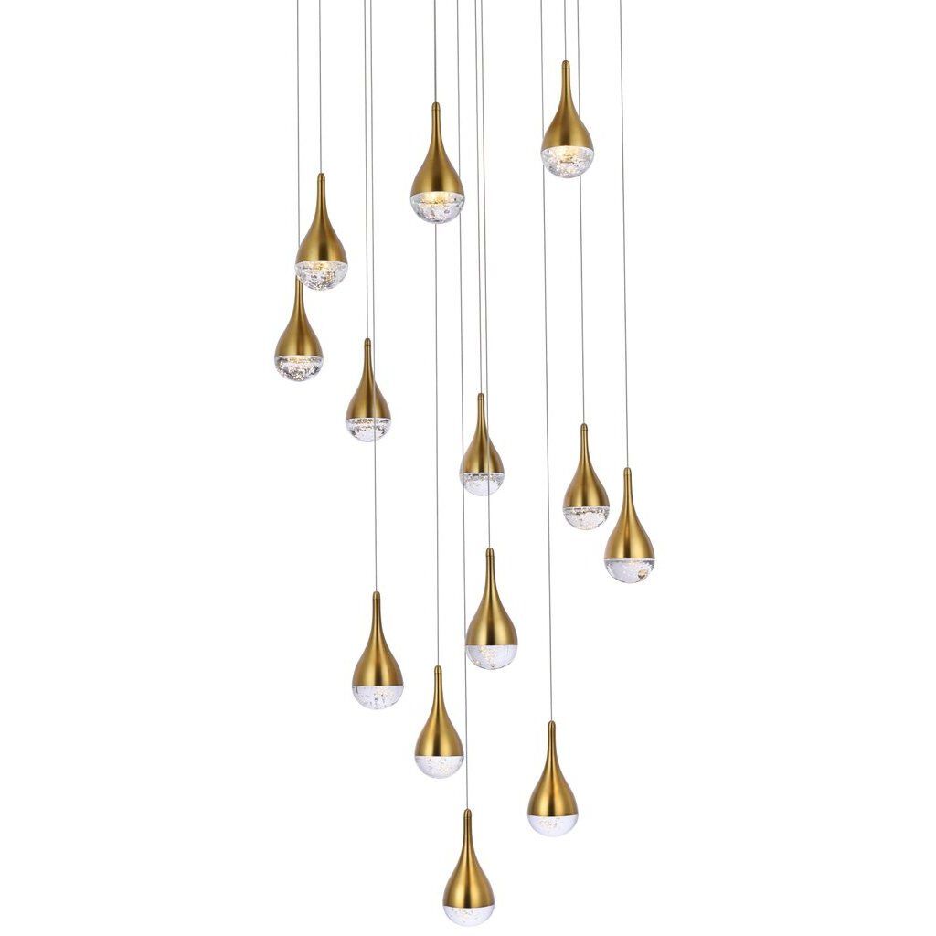 Amherst 13 Light 30 inch Satin Gold Chandelier Ceiling Light