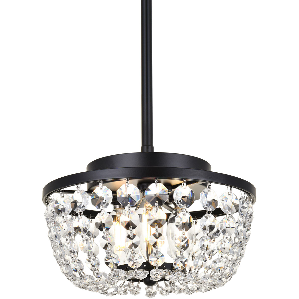Gianna 3 Light 10 inch Black Pendant Ceiling Light
