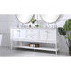 Metropolis 72 X 22 X 34 inch White Vanity Sink Set