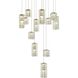 Aston 12 Light 28 inch Satin Gold Pendant Ceiling Light