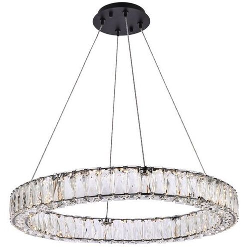 Monroe 1 Light 26 inch Black Pendant Ceiling Light