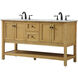Metropolis 60 X 22 X 34 inch Natural Wood Vanity Sink Set