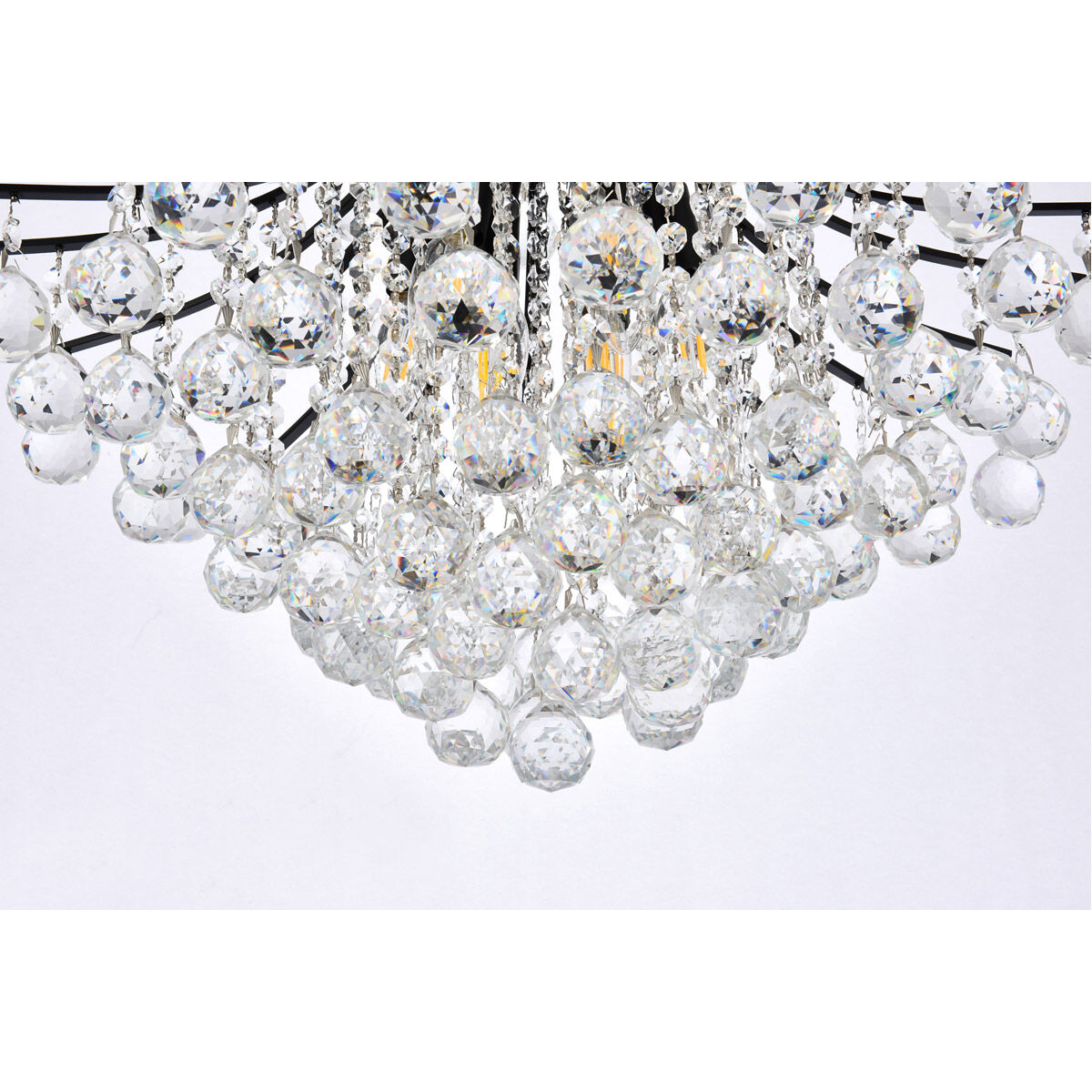 Elegant Lighting V8002D22BK/RC Toureg 11 Light 22 inch Black