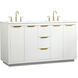Blake 60 X 22 X 34 inch White Vanity Sink Set