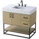 Caroline 36 X 34 inch Honey Brown Bathroom Vanity Cabinet
