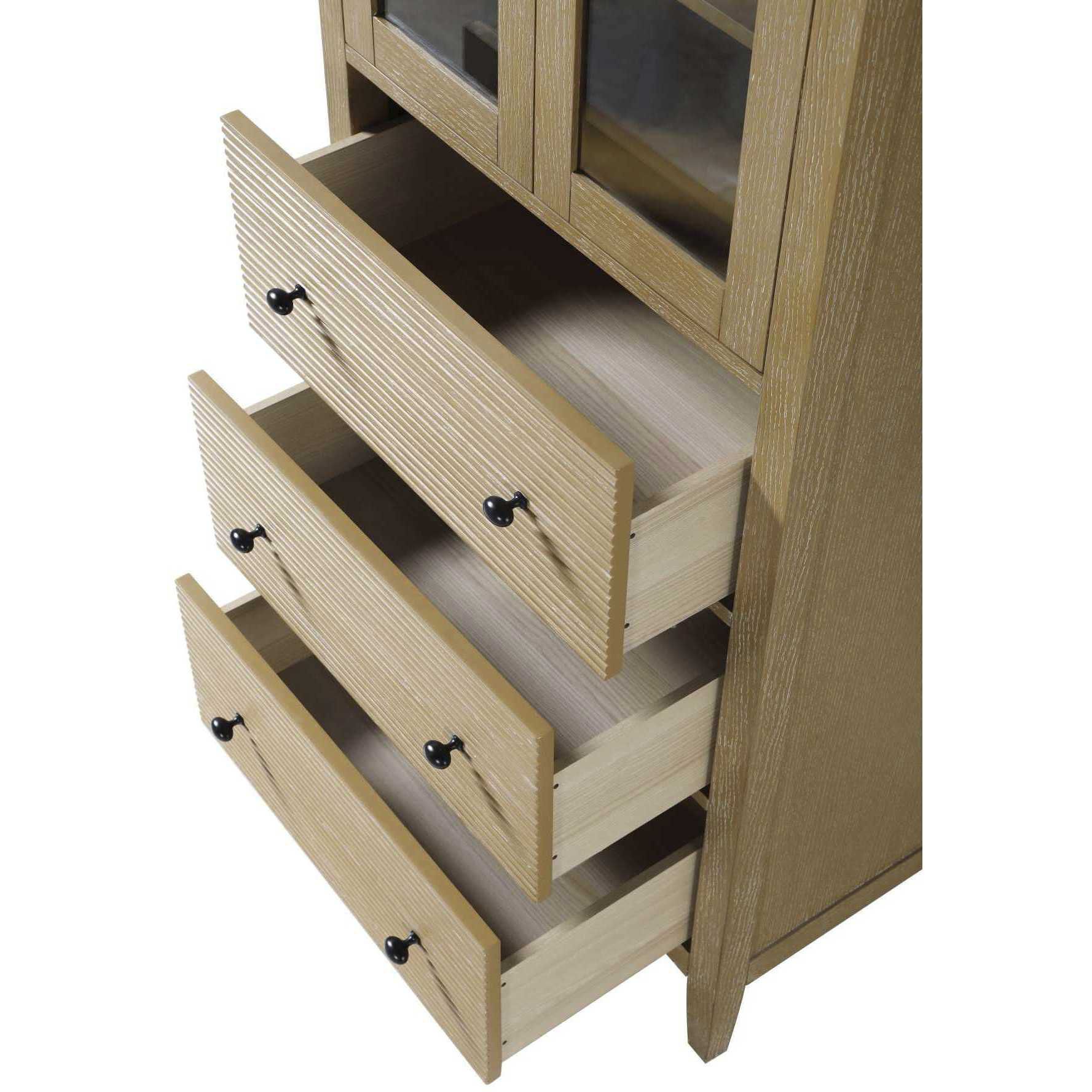 Blakely Linen Oak Bathroom Storage Cabinet
