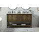 Metropolis 60 X 22 X 34 inch Driftwood Vanity Sink Set in Dark Walnut