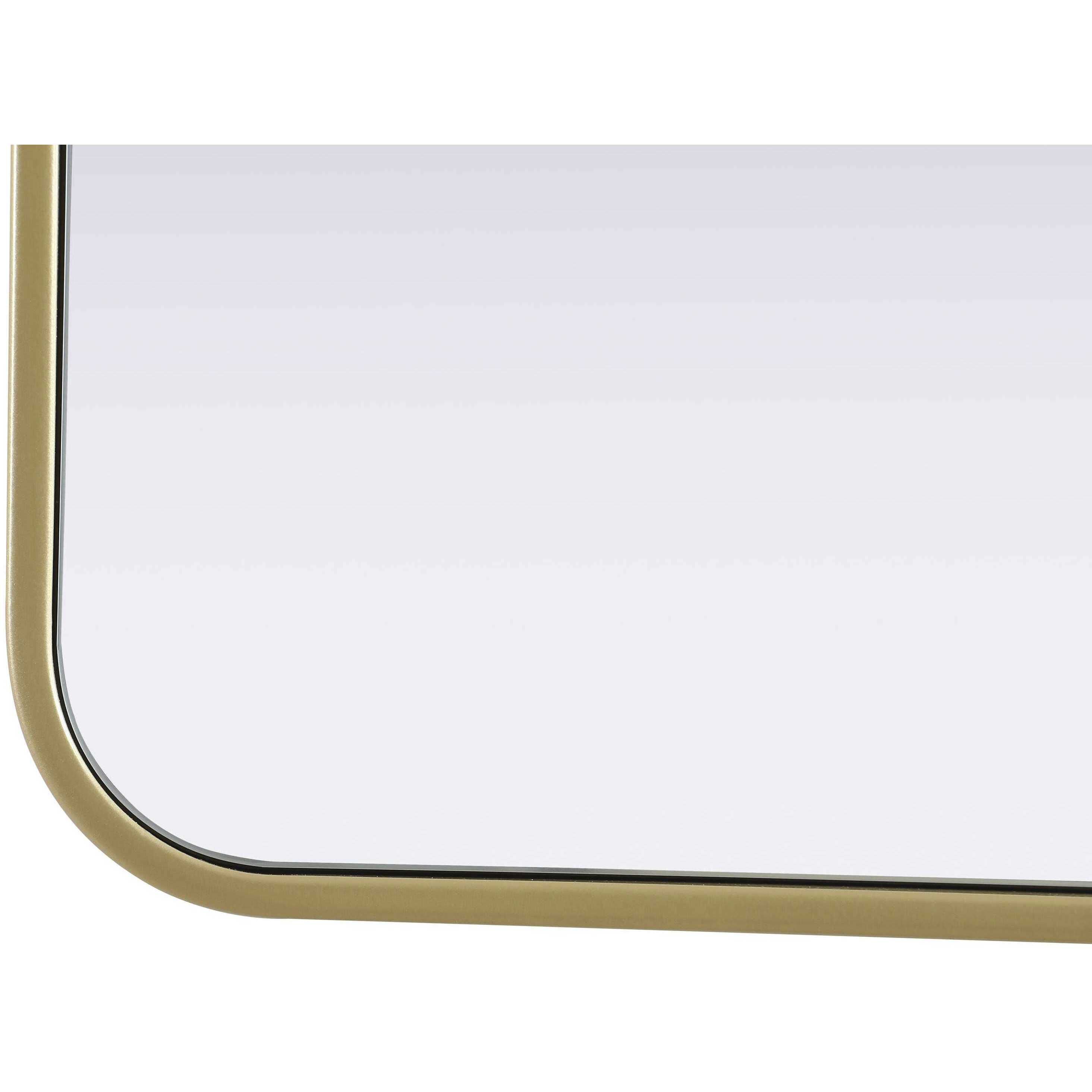 Remy 36 X 30 inch Brass Mirror