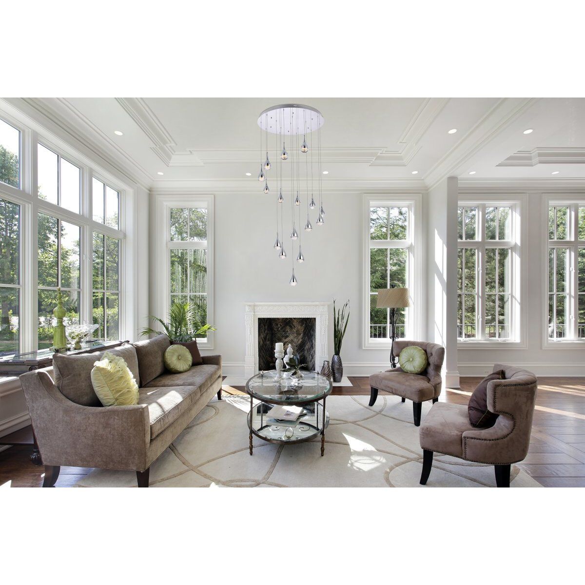 Amherst 16 Light 36 inch Chrome Chandelier Ceiling Light