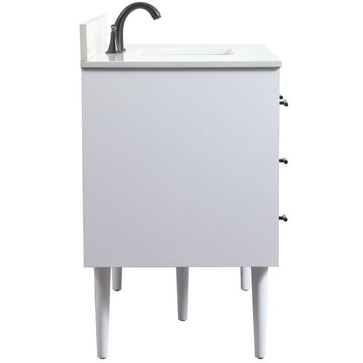 Cyrus 48 X 22 X 33.5 inch White Vanity Sink Set in Included