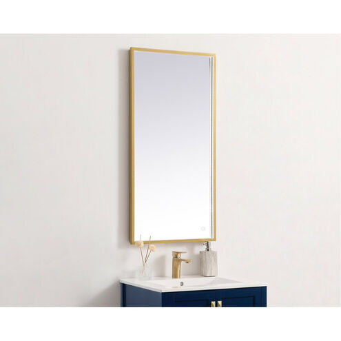 Pier 30 X 20 inch Brass LED Mirror