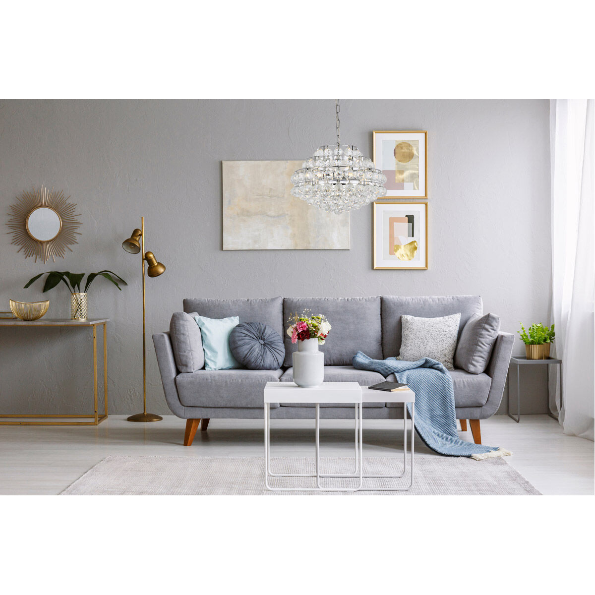 Savannah 5 Light 18 inch Chrome Pendant Ceiling Light