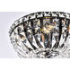 Tranquil 4 Light 12 inch Black and Clear Flush Mount Ceiling Light