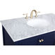 Metropolis 42 X 22 X 34 inch Blue Vanity Sink Set